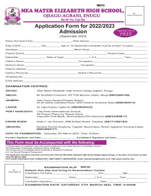 Fillable Online Admission Form Ok Fax Email Print Pdffiller