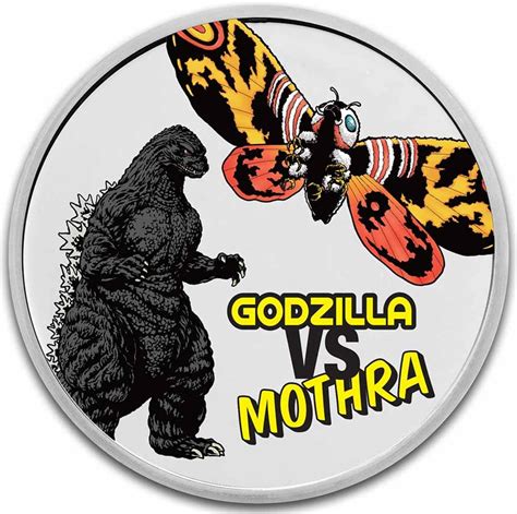 Silver Two Ounces Godzilla Vs Mothra Coin From Niue Online Coin