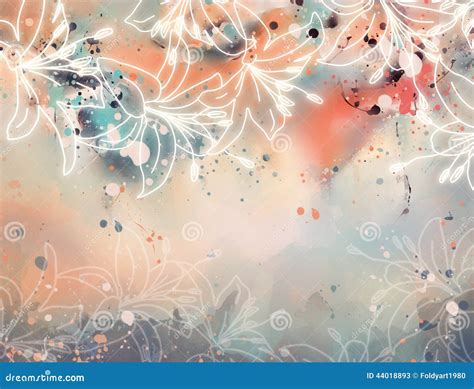 Abstract lily stock illustration. Illustration of blue - 44018893