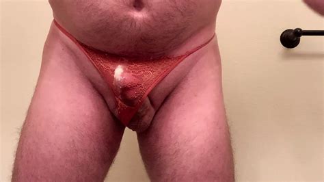 Panties Jerk Off Cum On Lace Thong Gay Crossdresser Porn Feat
