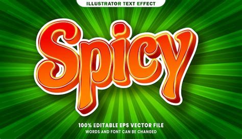 Premium Vector Spicy 3d Editable Text Style Effect