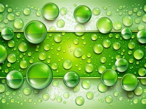 A green background with bubbles that is water and bubbles | Premium AI ...