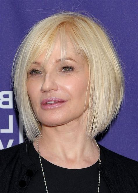 Ellen Barkin Short Graduated Bob Haircut A Line Bob Cut For Women