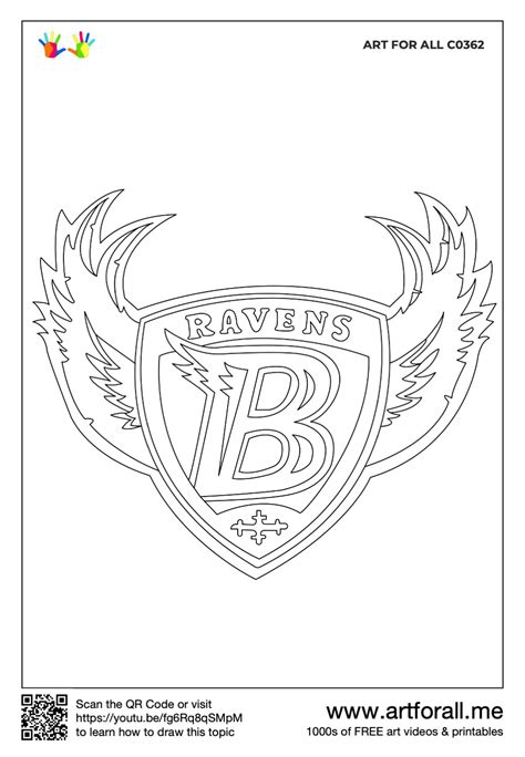 Baltimore Ravens Logo Coloring Pages