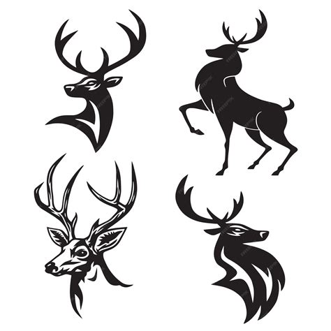 Premium Vector | Deer Logo Set Premium Design Vector