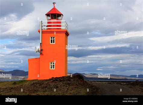 Hopsnes Lighthouse, Reykjanes peninsula, Iceland Stock Photo - Alamy