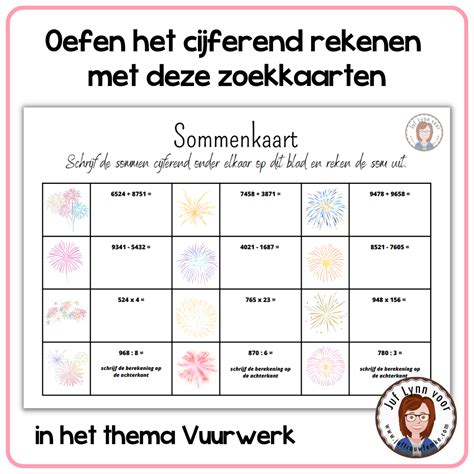 Oefen Het Cijferend Rekenen Met Deze Zoekkaarten Juffrouw Femke