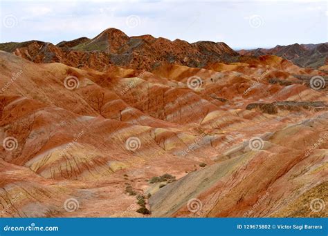 Danxia National Geological Park At Zhangye China Stock Photo Image