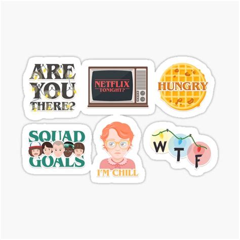 Stranger Things Sticker Pack Sticker For Sale By AL3studio Redbubble