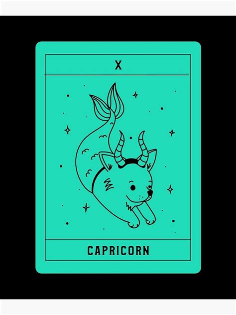 Capricorn Zodiac Tarot Card Poster For Sale By Stardustdesign