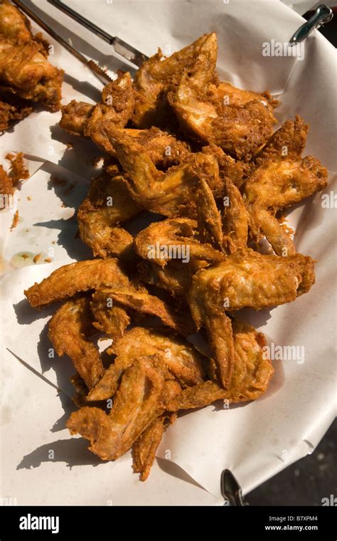 Deep Fried Chicken Wings Stock Photo Alamy