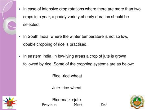 Ppt Inter And Sequential Cropping Crop Rotation In Rice Powerpoint Presentation Id5100431