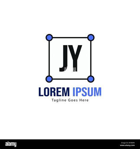 Initial JY Logo Template With Modern Frame Minimalist JY Letter Logo