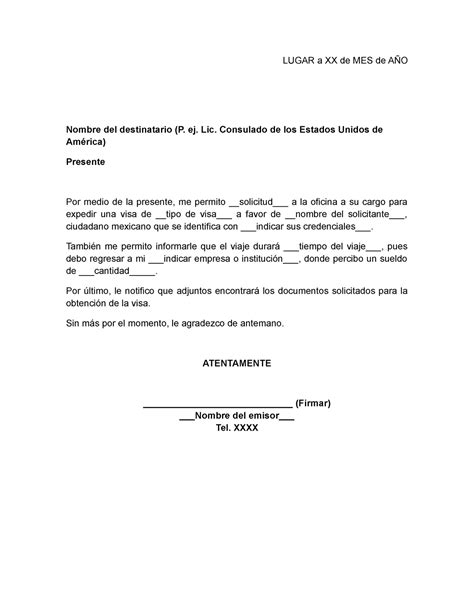 Ejemplo Carta Laboral Para Tramitar Visa Modelo De Informe Images And