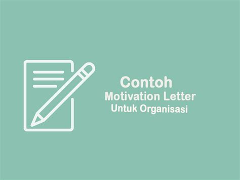 Contoh Surat Motivasi Organisasi 58 Koleksi Gambar