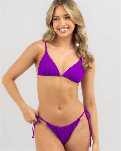 Shop Topanga Milani Sliding Triangle Bikini Top In Orchid Fast