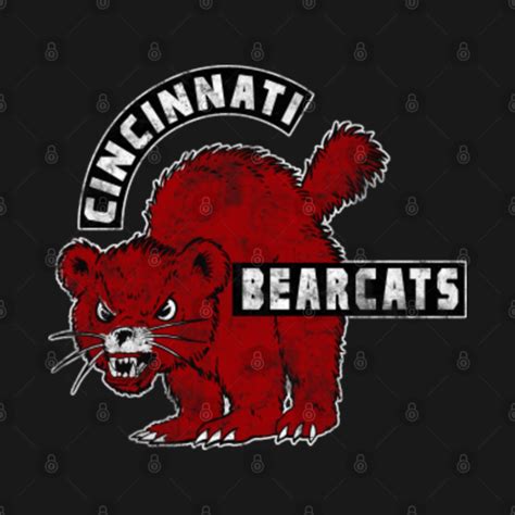 Vintage Cincinnati Bearcats Mascot from the 50s -Distressed - Bearcats - T-Shirt | TeePublic