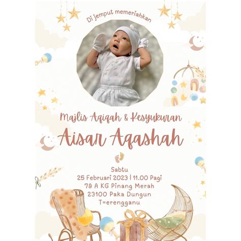 Video Kad Jemputan Majlis Aqiqah Birthday Video Invitation Digital