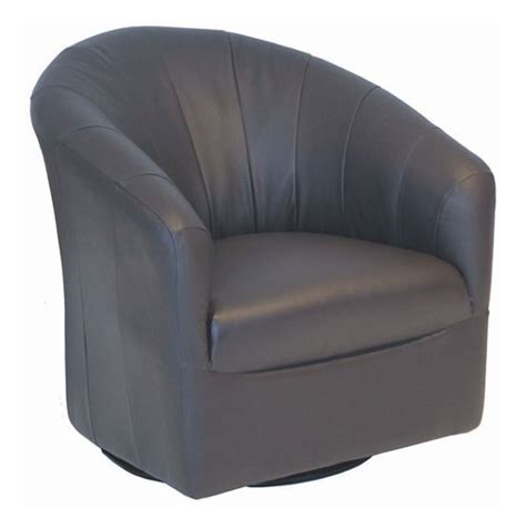 Leather Swivel Tub Chair - Odditieszone