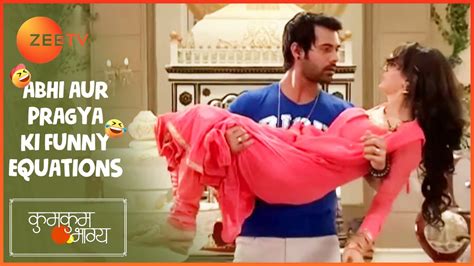 Abhi ने Pragya को गिरने से बचाया Abhi Aur Pragya Ki Funny Equations Kumkum Bhagya Zee Tv