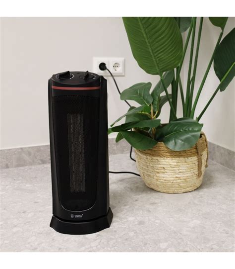 Calefactor Vertical Giratorio Ceramico NAKAPA 2000W Negro