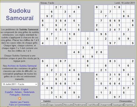 Sudoku Grille Samourai