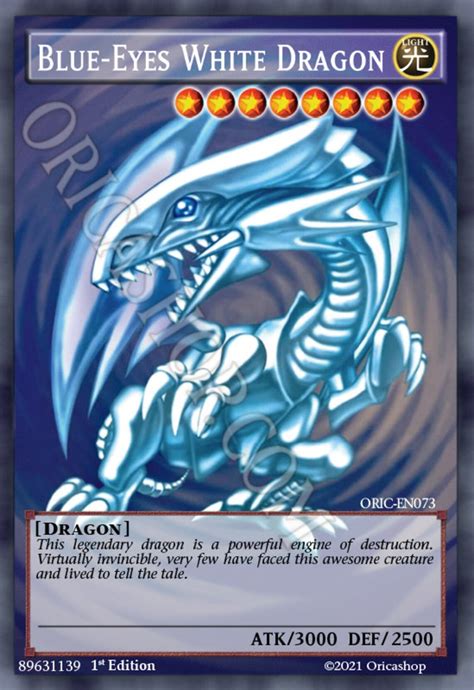 Orica Blue Eyes White Dragon Full Art Holo Card Blauäugiger Etsy