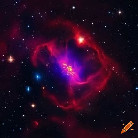 Cosmic Nebula In The Shape Of A Lily Flower On Craiyon