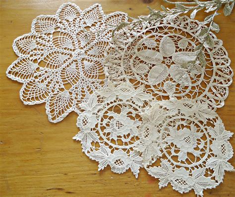 4 Doilies Doily Crocheted Doily Ecru Vintage Doilies G10 Etsy Canada Doilies Crochet