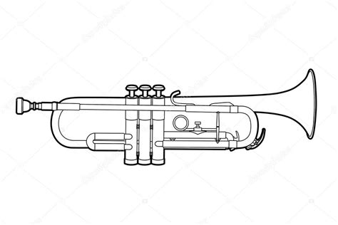 Outline trumpet Stock Vector by ©Chisnikov 6505316