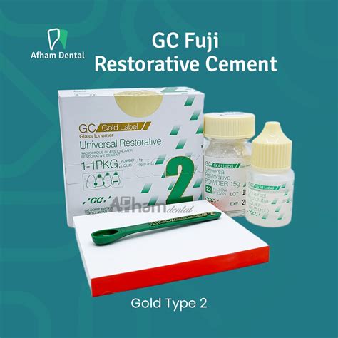 Jual DENTAL GLASS IONOMER GIC FUJI 2 RESTORATIVE GOLD LABEL BESAR