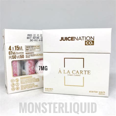 Jual A La Carte Starter Pack Cream Custard Juicenation Mg X