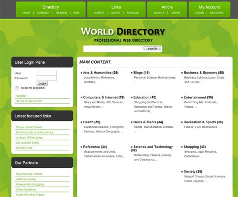 Free Business Directory Template – PARAHYENA