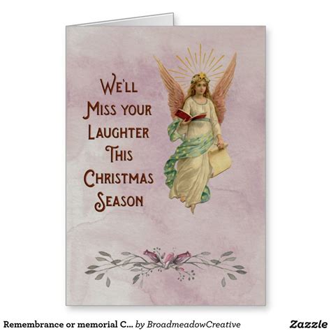 Remembrance Or Memorial Christmas Card Zazzle Christmas Season