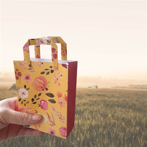 Tiny Paper Gift Bag DIY Printable For Autum Small Gift Bag Etsy