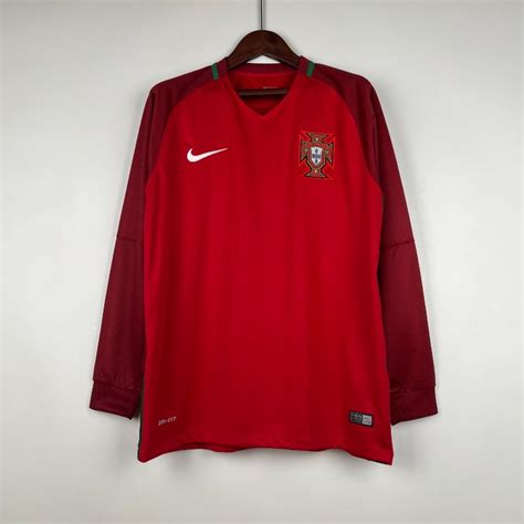 Retro 2016-17 Long Sleeve Portugal Soccer Jersey Home - Soccer Jersey Yupoo