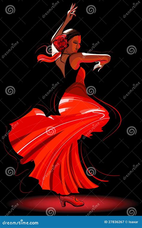 Flamenco Dancer Stock Vector Illustration Of Color Dance