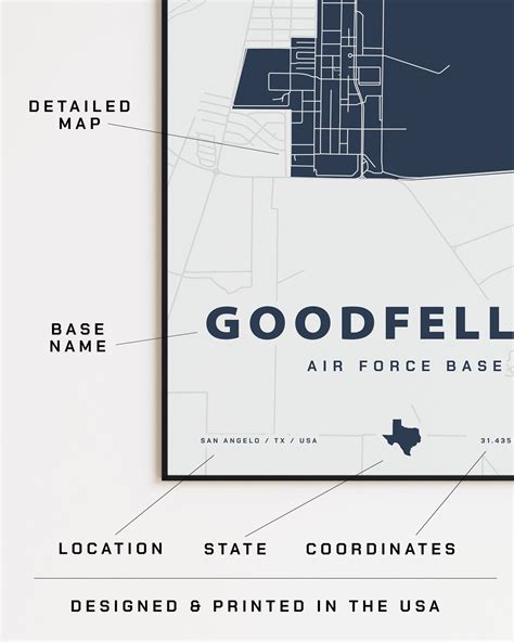 Goodfellow Air Force Base Map Print – Home Base Maps