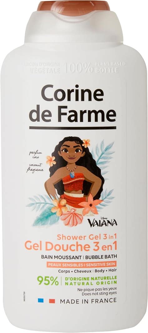 Corine de Farme Gel Douche Vaïana Disney 3 en 1 Corps Cheveux Bain