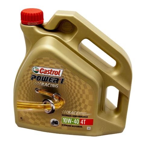 HUILE MOTEUR 4 TEMPS CASTROL POWER 1 RACING 4T 10W40 4 L 100