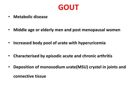 Uric Acid Metabolism And Gout Ppt