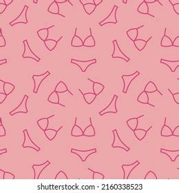 Lingerie Seamless Pattern Flat Line Icons Stock Vector Royalty Free Shutterstock