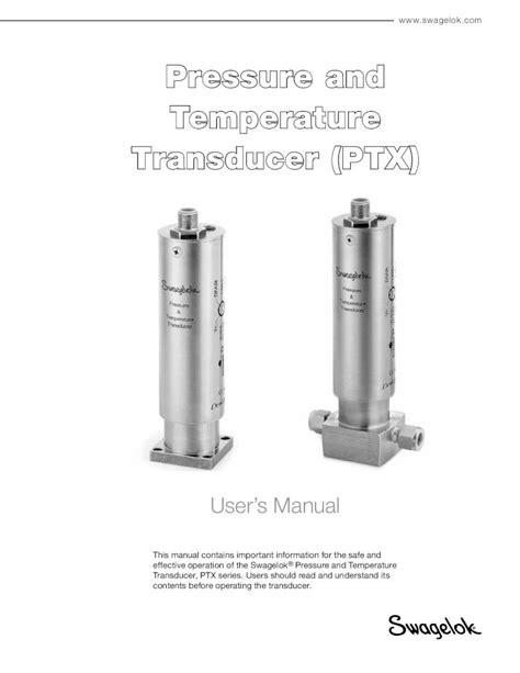 Pdf Pressure And Temperature Transducer Ptx Dokumen Tips