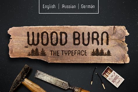 Woodburn Font By Cosmic Store Font Bundles