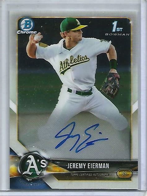 Jeremy Eierman 2018 Bowman Chrome Autograph Rookie CDA JE EBay