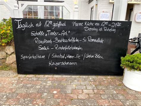 Speisekarte von Tiroler Stuben restaurant Hörnum Sylt