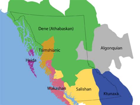 BC First Nations Language Families Map - Learning Portal