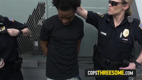 Pervert Gets His Cock Sucked And Taken By Horny Milf Cops