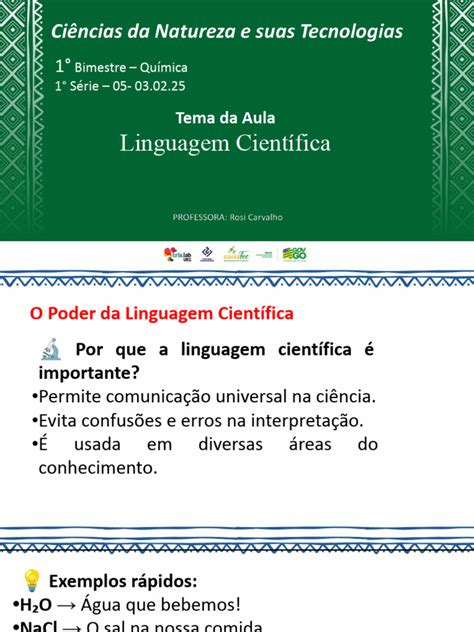 Qual É A Principal Função Da Linguagem Em Textos Científicos - Importância da Linguagem Científica na Química | PDF | Água | Química
