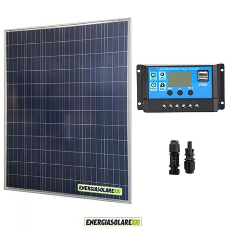 Kit Photovoltaique Panneau Solaire W V R Gulateur De Charge A